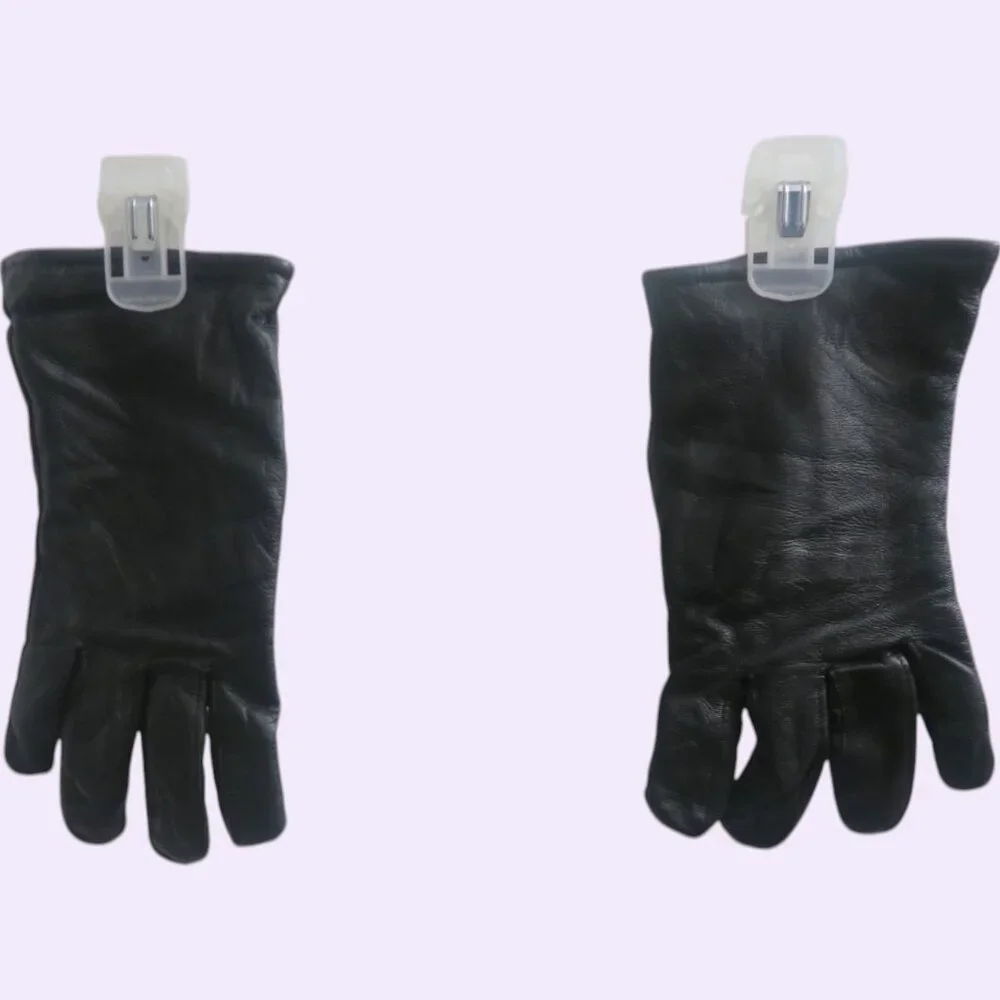 Unwrapped, Inc men's and women's sheepskin leather gloves in black size 10.